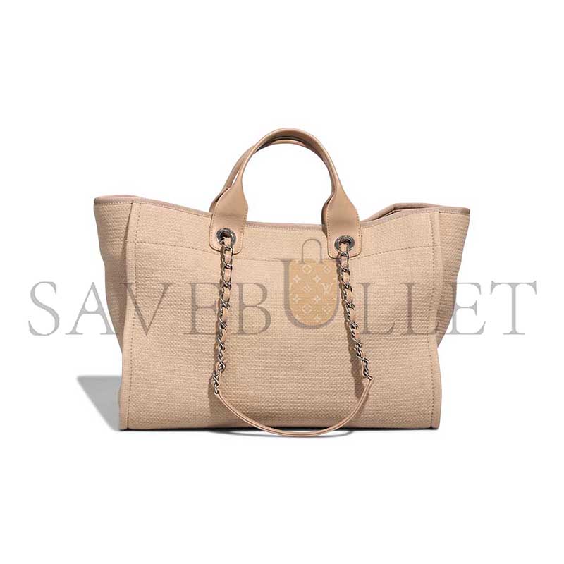 Ch*el deauville medium canvas lamb beige as4317 (39*30*22cm)